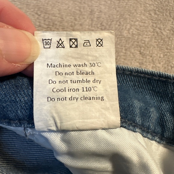 Denim A-Line Skirt Allegra K Small Button Pockets 90s Western Y2K Retro Boho - Picture 5 of 8